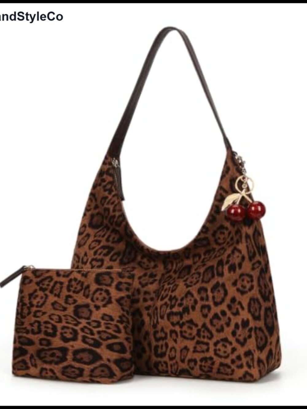 Slouchy Faux Suede Hobo Bag Large Shoulder Purse with Pouch